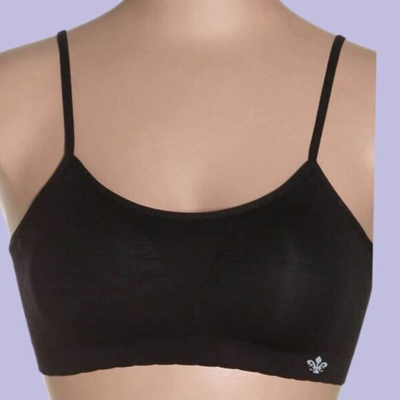 Lily Of France Seamless Bralette With Adjustable Straps S/M Pink & Black - Picture 2 of 16